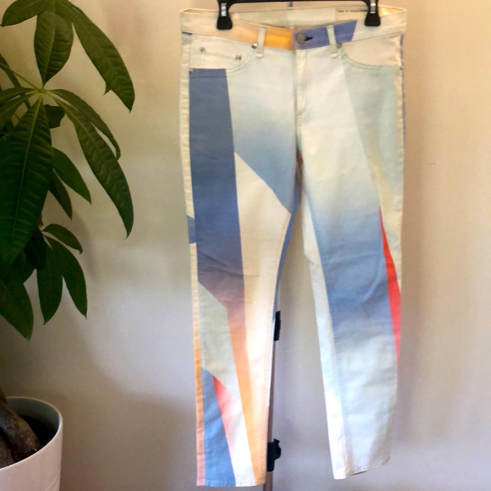 Rag and bone bold geometric legging style jean size 31